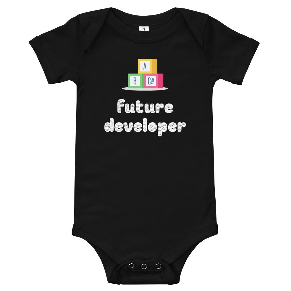 Future c sharp developer baby black bodysuit - threadhub.store