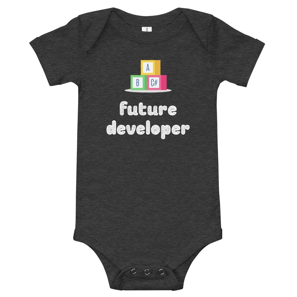 Future c sharp developer baby gray bodysuit - threadhub.store