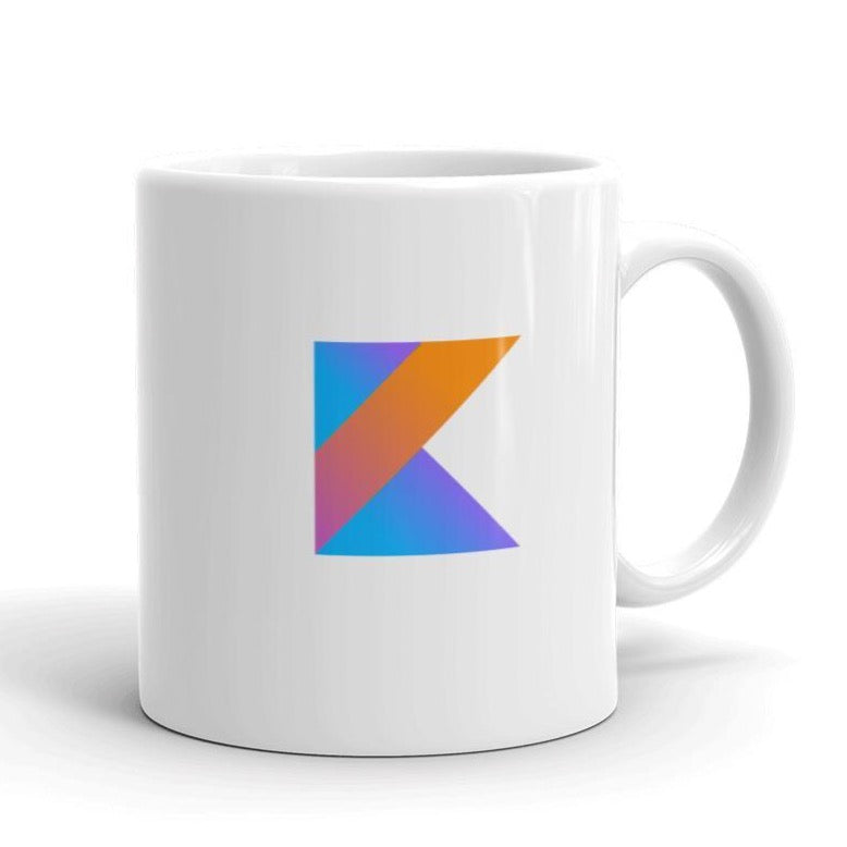 Kotlin logo coffee mug for developer - threadhub.store 