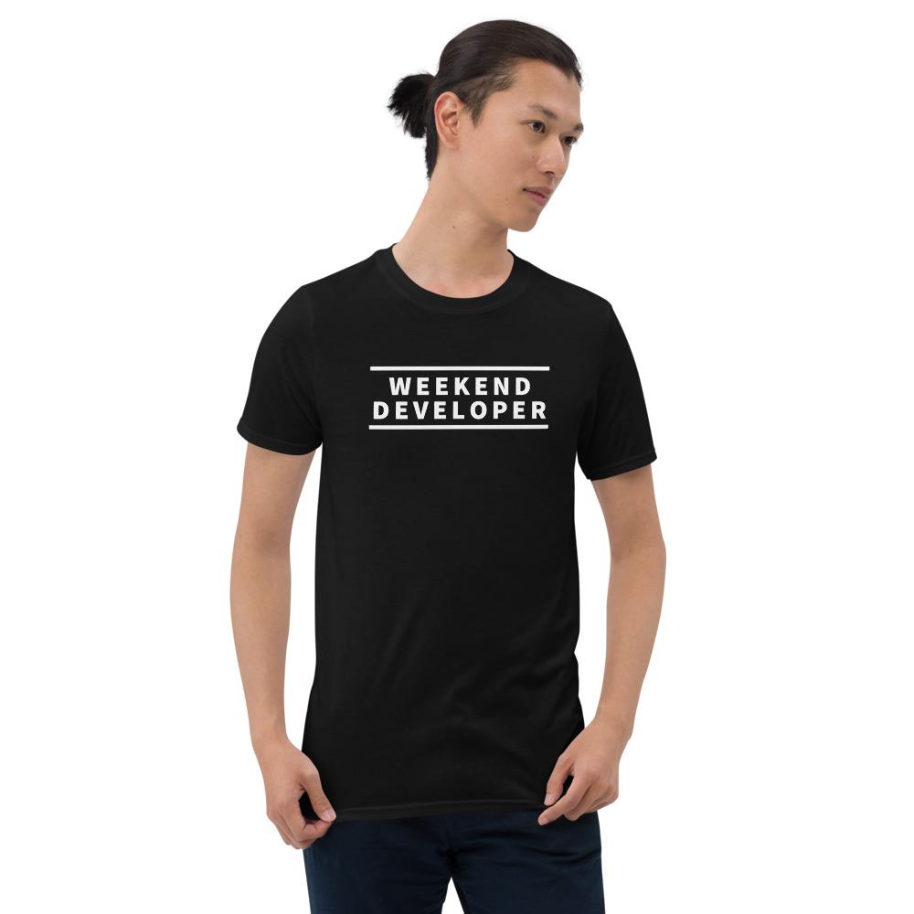 Weekend developer (black) t shirt for developers - Threadhub store
