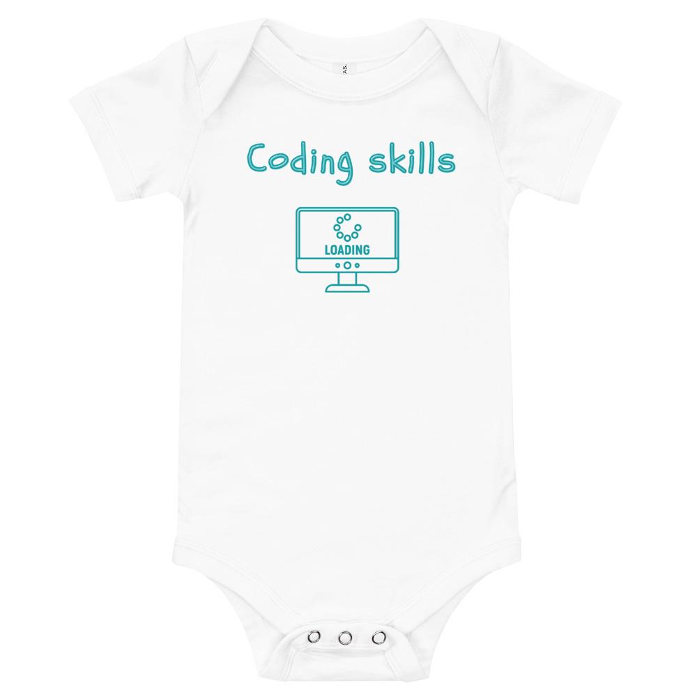 Coding skills loading - Baby bodysuit - ThreadHub t shirts for developers