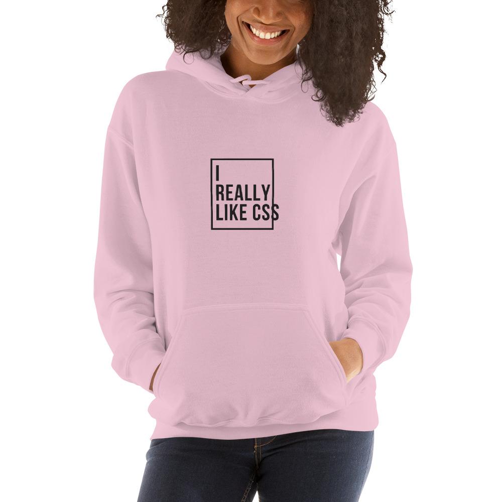I really like CSS pink hoodie for developers - Threadhub t shirts for developers