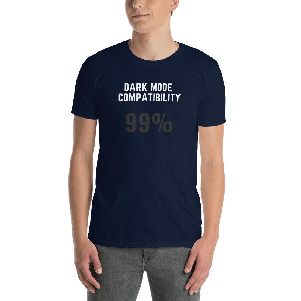 Dark mode compatibility navy t shirt for developers - threadhub.store
