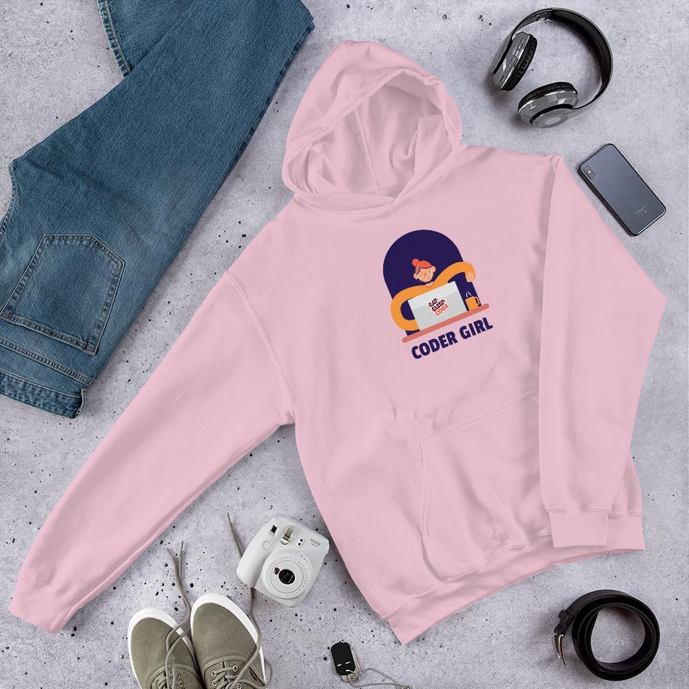 Coder girl - Hoodie - ThreadHub t shirts for developers