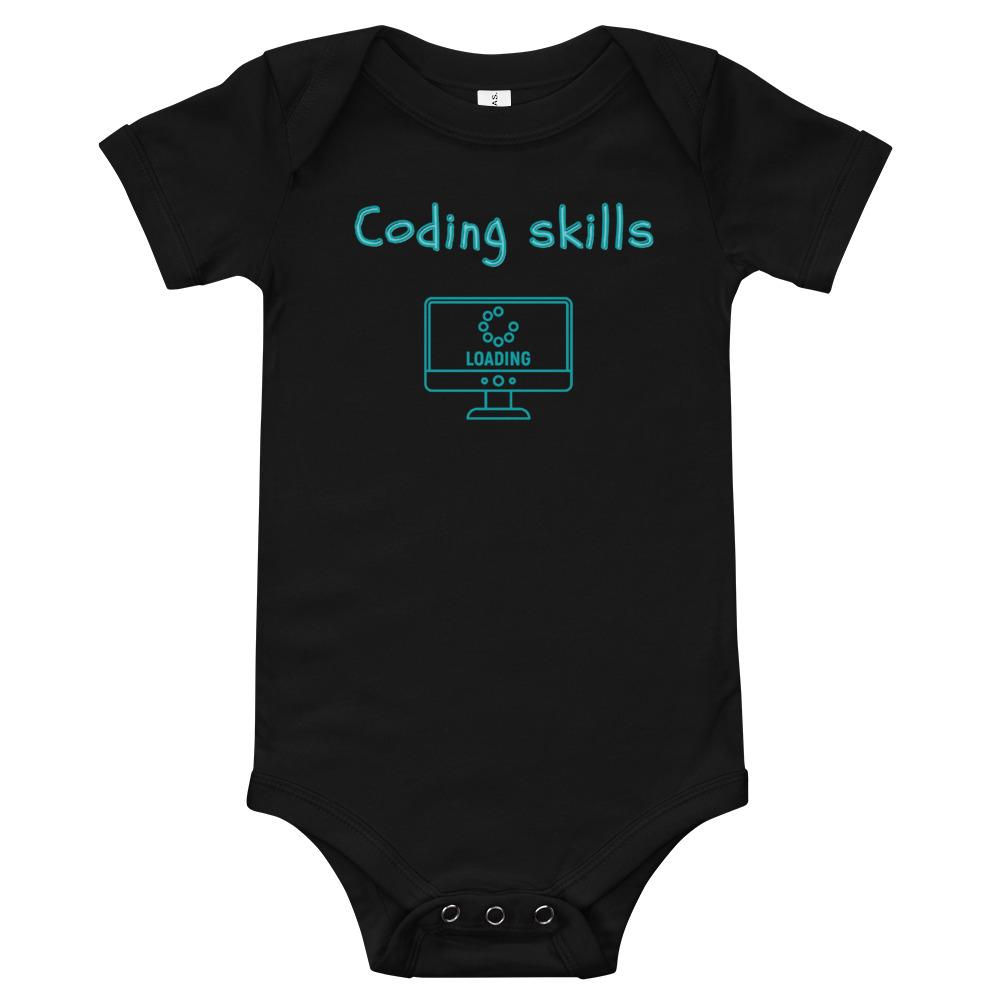 Coding skills loading - Baby bodysuit - ThreadHub t shirts for developers