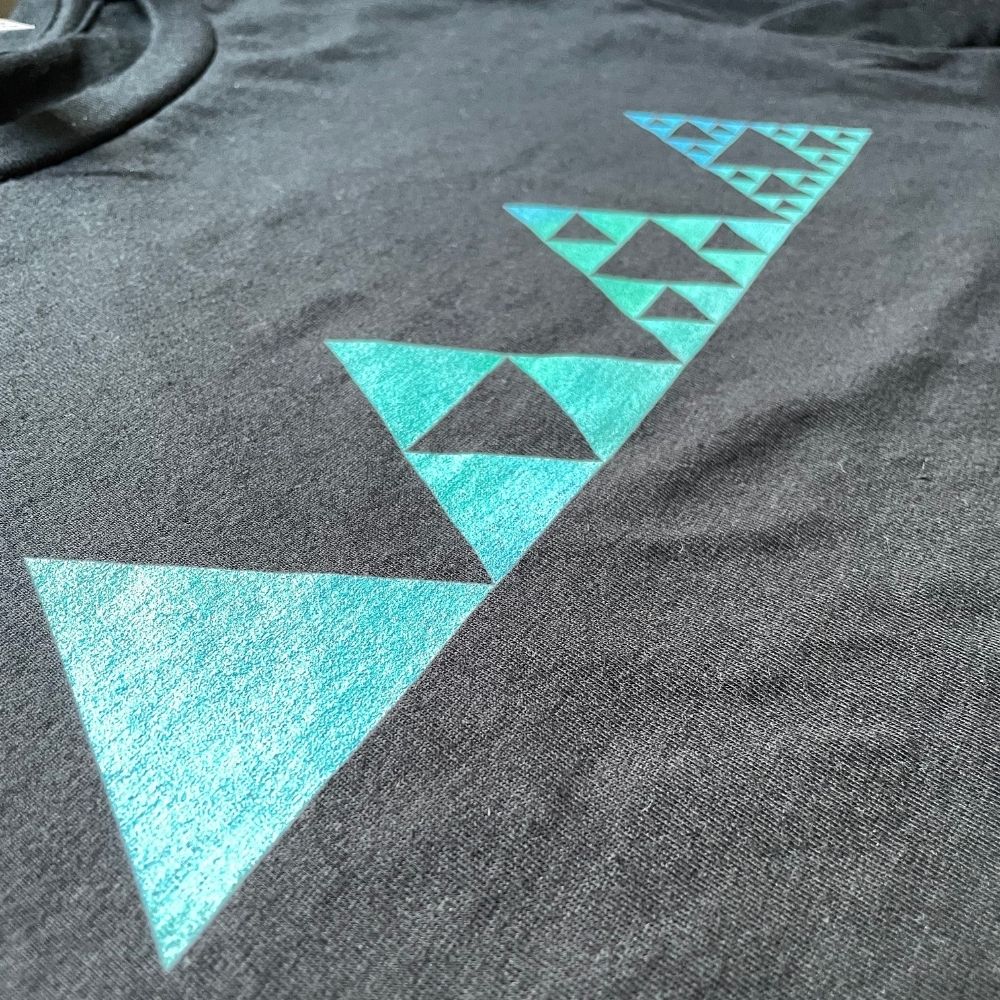 Sierpinski triangle - generative art design t-shirt for developers - threadhub.store