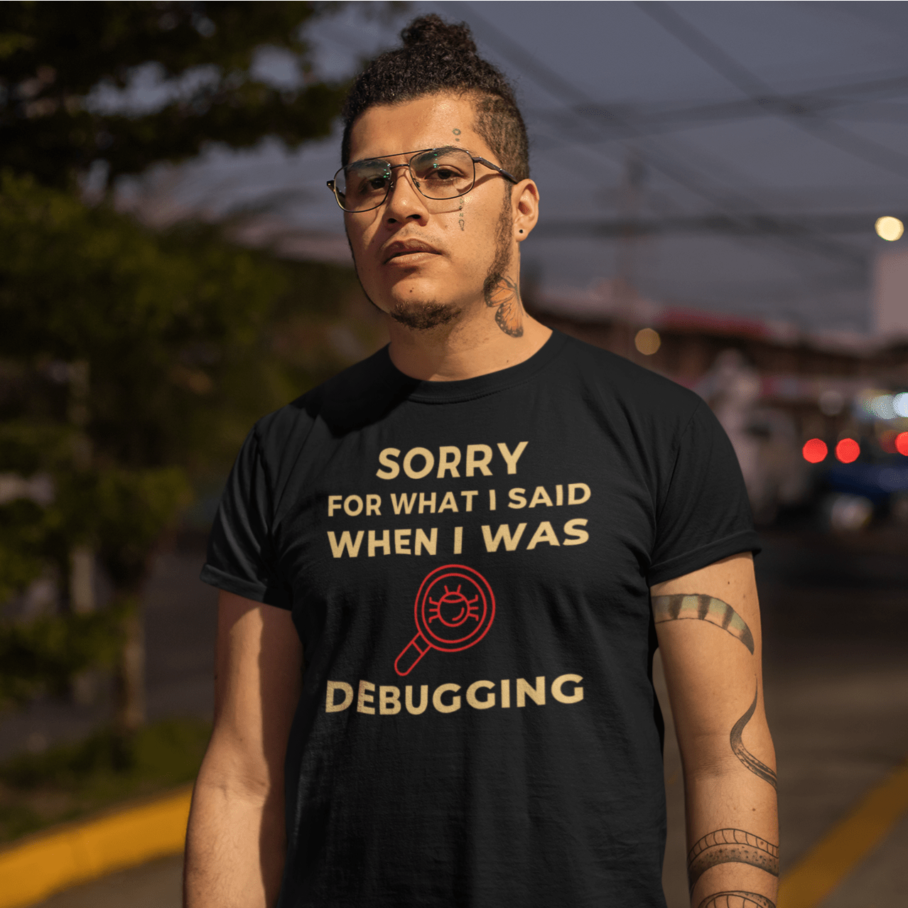Sorry I was debugging.. Unisex T-Shirt - ThreadHub t shirts for developers