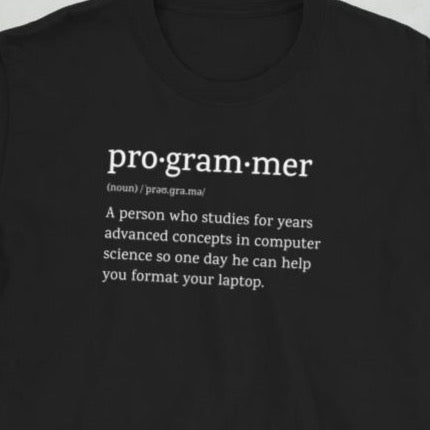 Programmer word definition tshirt