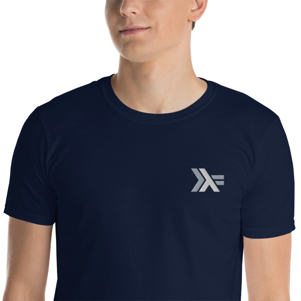 Haskell embroidered t-shirt for developers - threadhub.store